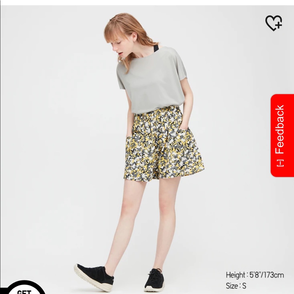 Uniqlo cotton poplin shorts by Joy of Print
